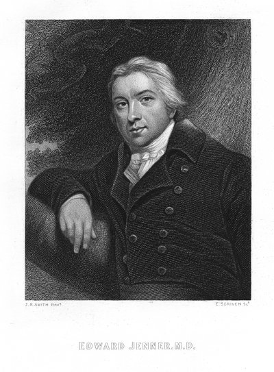 Edward Jenner, graviert von E. Scriven von John Raphael Smith